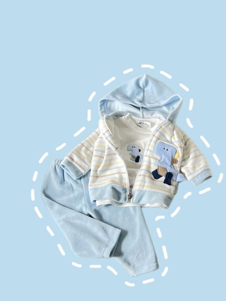 بجامة مخمل 3 قطع