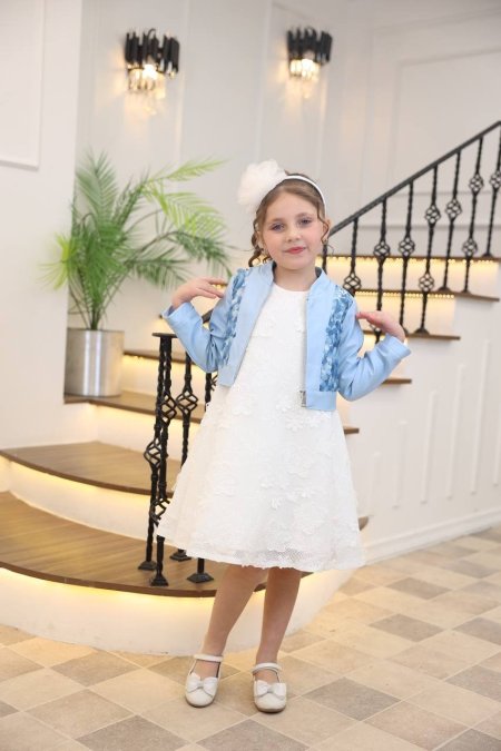 فستان بناتي مع جكيت