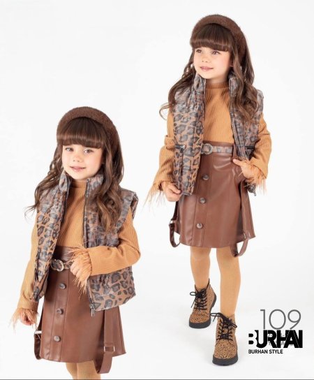 طقم بناتي تنورة 4 قطع