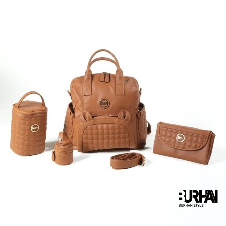 بكيج شنطة ظهر جلد مع عدة قطع