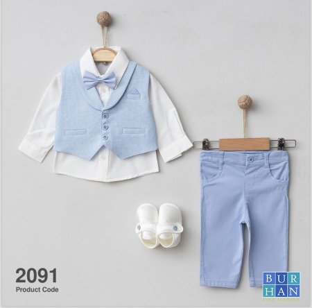 بدلة رسمي 4 قطع-أزرق