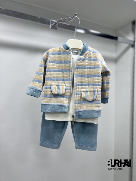 بجامة مخمل 3 قطع