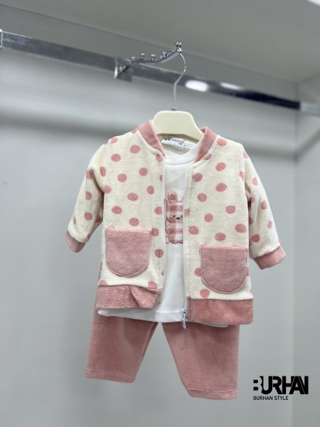 بجامة مخمل 3 قطع