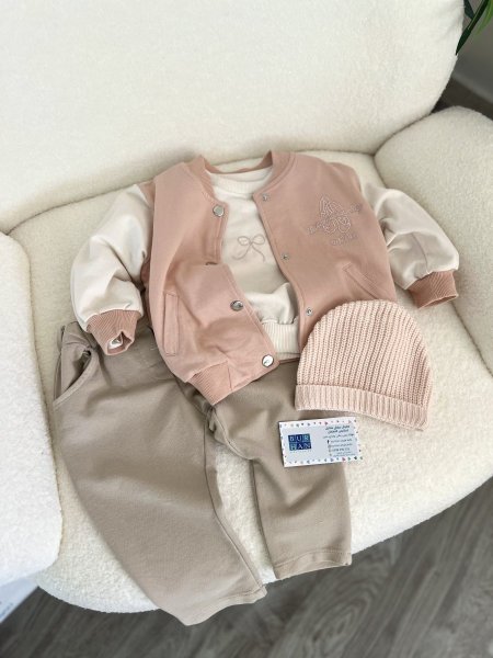 طقم بناتي 3 قطع مع طاقية