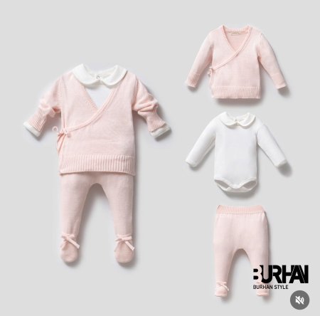 طقم بناتي صوف ناعم