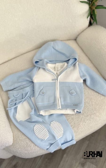 طقم صوف ناعم 3 قطع